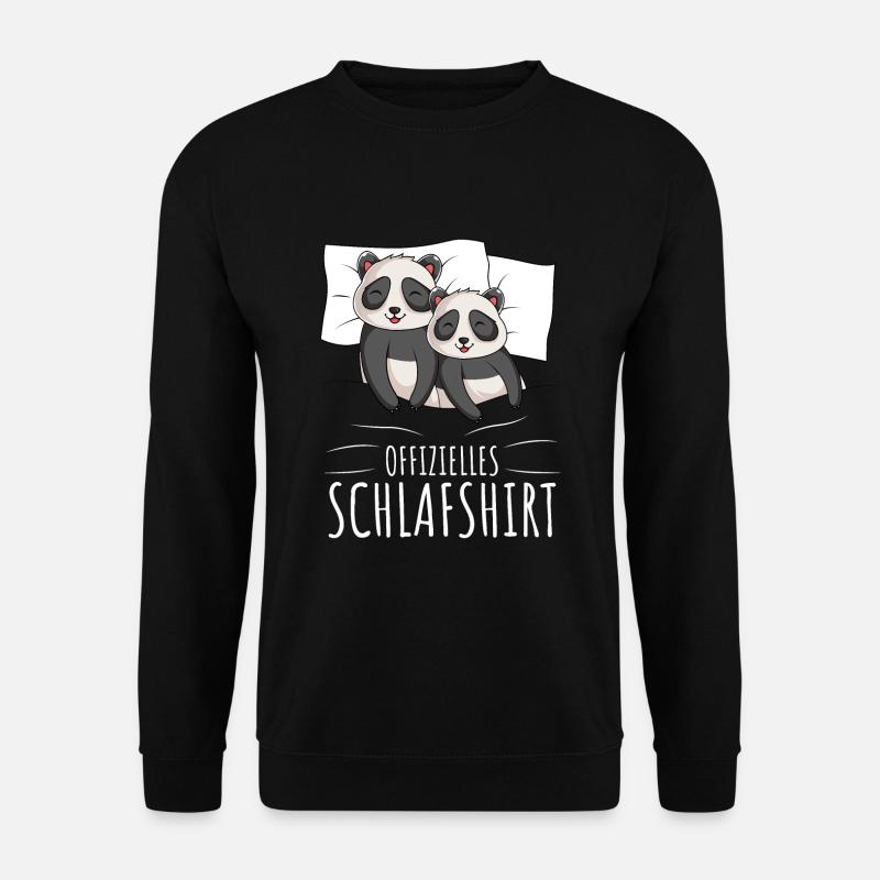 Offizielles Schlafshirt Panda Schlafen - Unisex Pullover - Schwarz