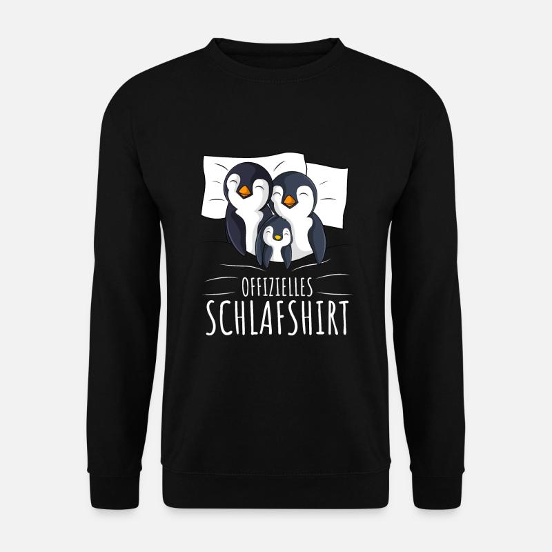 Offizielles Schlafshirt Pinguin Familie - Unisex Pullover - Schwarz