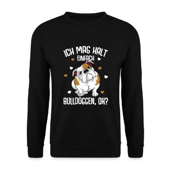 J’aime juste les chiens bouledogues anglais - Sweat-shirt Unisexe - noir - Devant - Alina (178cm) & Michal (187cm)