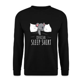 Koala Sleeping Shirt Girls Kids - Unisex Sweatshirt - black - Front - Alina (178cm) & Michal (187cm)