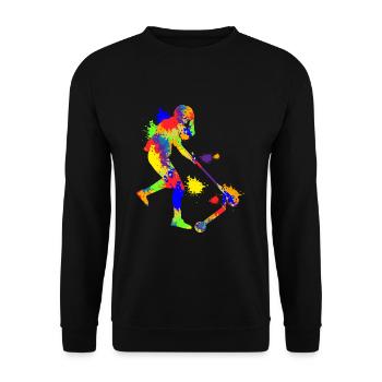 Stunt Scooter E-Roller Tretroller Kinder - Unisex Pullover - Schwarz - Vorne - Alina (178cm) & Michal (187cm)