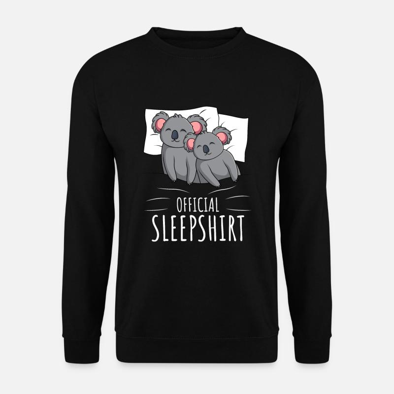 Kaola Sleeping Shirt Koala Lover Gift - Unisex Sweatshirt - black