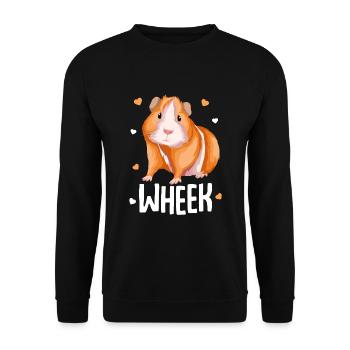 Cochon d’Inde Wheek Cochon d’Inde - Sweat-shirt Unisexe - noir - Devant - Alina (178cm) & Michal (187cm)
