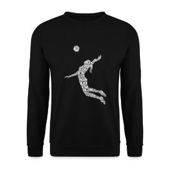 Volleyeuse Volleyeuse Volleyeuse - Sweat-shirt Unisexe - noir - Devant - Alina (178cm) & Michal (187cm)