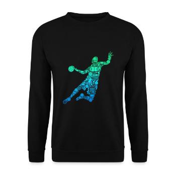 Handball Handballer Handballspieler Kinder - Unisex Pullover - Schwarz - Vorne - Alina (178cm) & Michal (187cm)