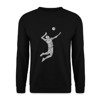 Volleyball Volleyball Men Boys - Unisex Sweatshirt - black - Front - Alina (178cm) & Michal (187cm)