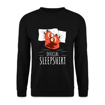 Red Panda Sleeping Shirt Red Panda Gift - Unisex Sweatshirt - black - Front - Alina (178cm) & Michal (187cm)