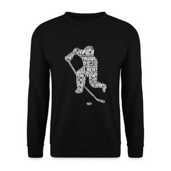 Eishockeyspieler Eishockey Männer Kinder - Unisex Pullover - Schwarz - Vorne - Alina (178cm) & Michal (187cm)