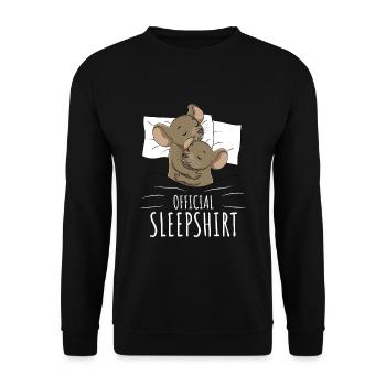 Souris Chemise de couchage Souris Cadeau - Sweat-shirt Unisexe - noir - Devant - Alina (178cm) & Michal (187cm)