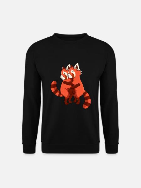 Roter Panda Kinder Mädchen Damen - Unisex Pullover - Schwarz