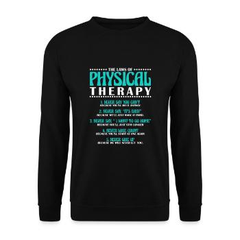 Physiotherapy Physiotherapy Physiotherapist - Unisex Sweatshirt - black - Front - Alina (178cm) & Michal (187cm)