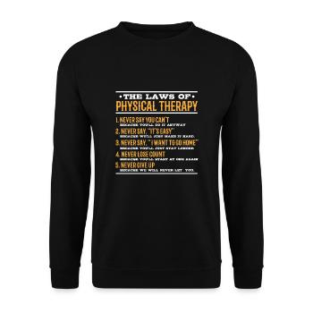 Physiotherapy Physiotherapy Physiotherapist Profession - Unisex Sweatshirt - black - Front - Alina (178cm) & Michal (187cm)