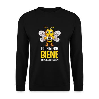 Bienen Kostüm Kinder Damen Mädchen Biene - Unisex Pullover - Schwarz - Vorne - Alina (178cm) & Michal (187cm)