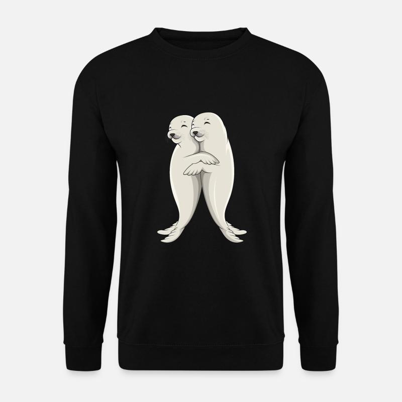 Robbe Seelöwe Seehund Robben Kinder - Unisex Pullover - Schwarz