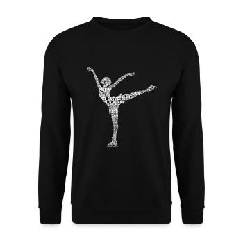 Figure skater Figure skating Skates - Unisex Sweatshirt - black - Front - Alina (178cm) & Michal (187cm)