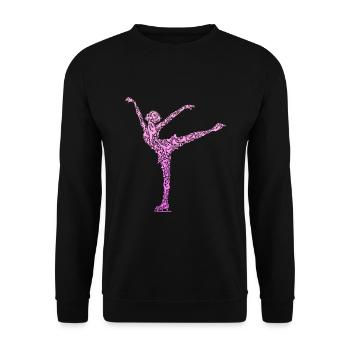 Figure Skating Figure Skater Skates - Unisex Sweatshirt - black - Front - Alina (178cm) & Michal (187cm)