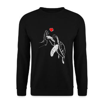 Tortues Chers Enfants Filles Tortue - Sweat-shirt Unisexe - noir - Devant - Alina (178cm) & Michal (187cm)