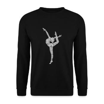 Gymnaste Gymnastique Gymnastique Dames Enfants Filles - Sweat-shirt Unisexe - noir - Devant - Alina (178cm) & Michal (187cm)