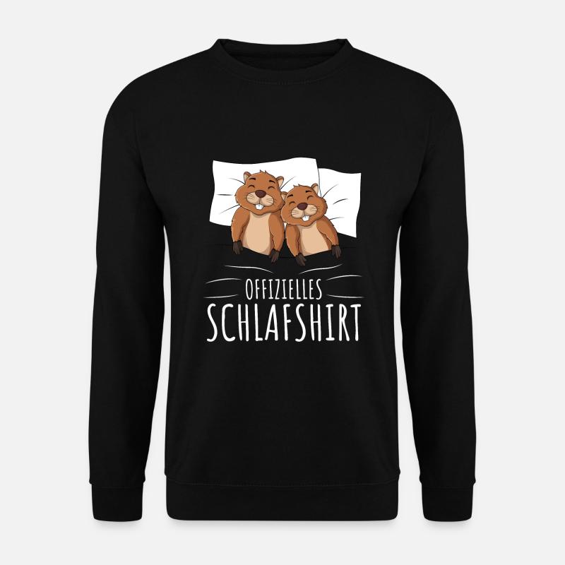Biber Offizielles Schlafshirt - Unisex Pullover - Schwarz