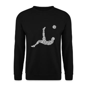 Fußball Fußballer Kinder Jungen - Unisex Pullover - Schwarz - Vorne - Alina (178cm) & Michal (187cm)