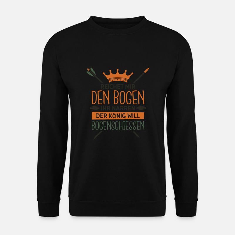 Bogen Bogensport Bogenschießen Bogenschütze - Unisex Pullover - Schwarz
