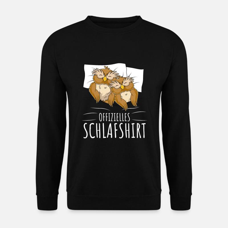 Eulen Offizielles Schlafshirt Eule - Unisex Pullover - Schwarz