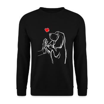Basset Hound Chiens Chère Maîtresse - Sweat-shirt Unisexe - noir - Devant - Alina (178cm) & Michal (187cm)
