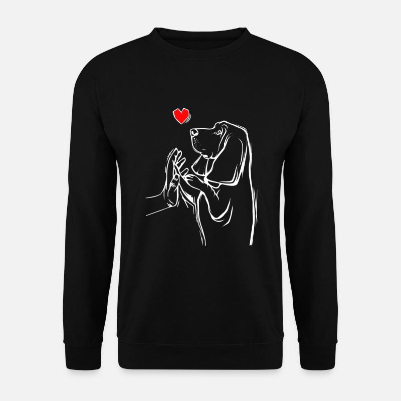 Basset Hound Hunde Liebe Frauchen - Unisex Pullover - Schwarz