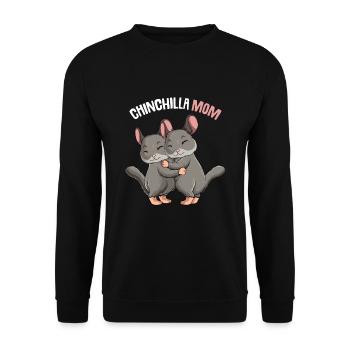 Chinchilla Mama Frauen - Unisex Pullover - Schwarz - Vorne - Alina (178cm) & Michal (187cm)