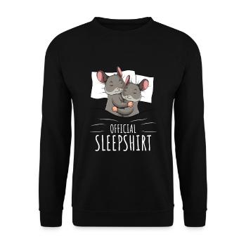 Chinchilla Sleeper Shirt - Unisex Sweatshirt - black - Front - Alina (178cm) & Michal (187cm)