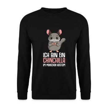 Chinchilla Kostüm Kinder Mädchen - Unisex Pullover - Schwarz - Vorne - Alina (178cm) & Michal (187cm)