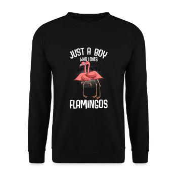 Flamingo Jungen Kinder - Unisex Pullover - Schwarz - Vorne - Alina (178cm) & Michal (187cm)