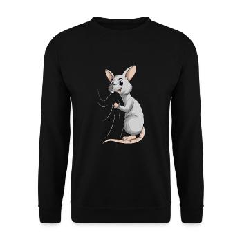 Rats Domestic Rats Rat Children Girls Boys - Unisex Sweatshirt - black - Front - Alina (178cm) & Michal (187cm)