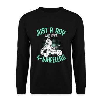Quad Boys ATV - Unisex Sweatshirt - black - Front - Alina (178cm) & Michal (187cm)