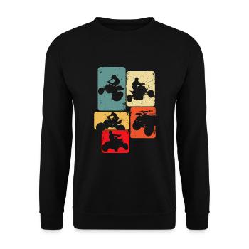 Quad ATV Quad Kinder Jungen Männer - Unisex Pullover - Schwarz - Vorne - Alina (178cm) & Michal (187cm)