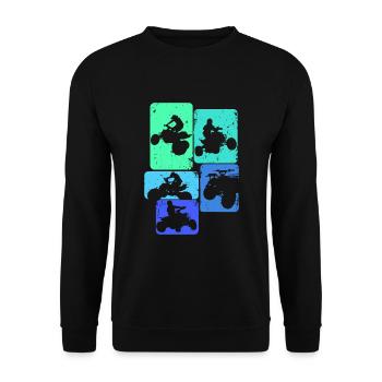 Quad ATV Quad Kinder Jungen Männer - Unisex Pullover - Schwarz - Vorne - Alina (178cm) & Michal (187cm)