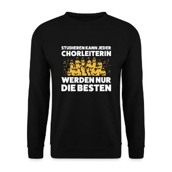 Chorleiterin Beruf Chorleitung Geschenk - Unisex Pullover - Schwarz - Vorne - Alina (178cm) & Michal (187cm)