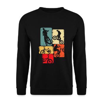 BMX Bike Stunt Boys Enfants - Sweat-shirt Unisexe - noir - Devant - Alina (178cm) & Michal (187cm)