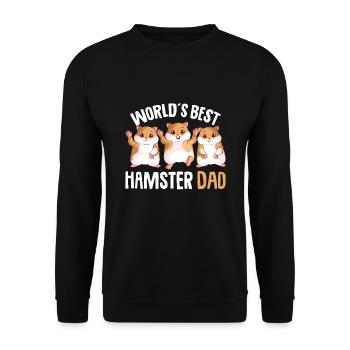 Hamster Dad - Unisex Sweatshirt - black - Front - Alina (178cm) & Michal (187cm)
