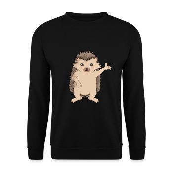 Hérisson Enfants Filles Dames - Sweat-shirt Unisexe - noir - Devant - Alina (178cm) & Michal (187cm)