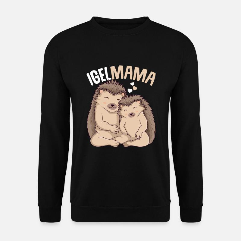 Igel Mama Damen - Unisex Pullover - Schwarz