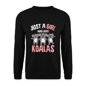 Koala Girl - Unisex Sweatshirt - black - Front - Alina (178cm) & Michal (187cm)