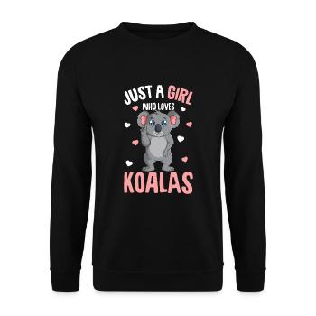 Koala Girl - Unisex Sweatshirt - black - Front - Alina (178cm) & Michal (187cm)