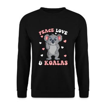 Koala Koala Bear Women Girl - Unisex Sweatshirt - black - Front - Alina (178cm) & Michal (187cm)