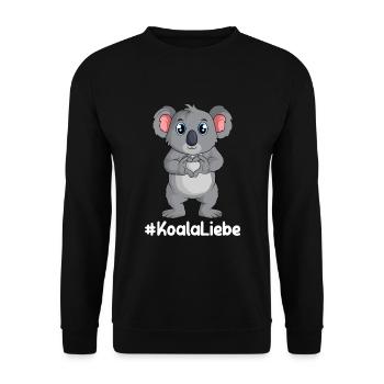 Koala Liebe Koalabär Mädchen Damen Kinder - Unisex Pullover - Schwarz - Vorne - Alina (178cm) & Michal (187cm)