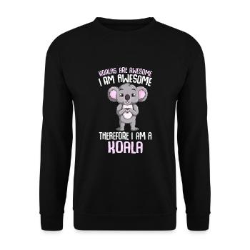 Koala Dicton - Sweat-shirt Unisexe - noir - Devant - Alina (178cm) & Michal (187cm)