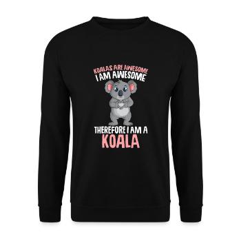 Koala - Unisex Sweatshirt - black - Front - Alina (178cm) & Michal (187cm)