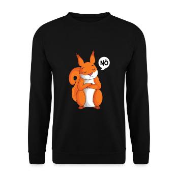 Eichhörnchen Nö Kinder Mädchen Damen - Unisex Pullover - Schwarz - Vorne - Alina (178cm) & Michal (187cm)