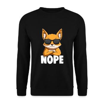 Fuchs Kinder Jungen Mädchen Füchse - Unisex Pullover - Schwarz - Vorne - Alina (178cm) & Michal (187cm)
