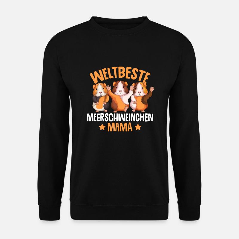 Meerschweinchen Mama Meerschwein - Unisex Pullover - Schwarz